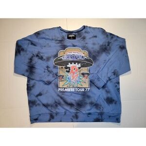 Boston Premiere Tour '77 Sweatshirt Women 2X Rock Music Pullover Sweater Tie Dye